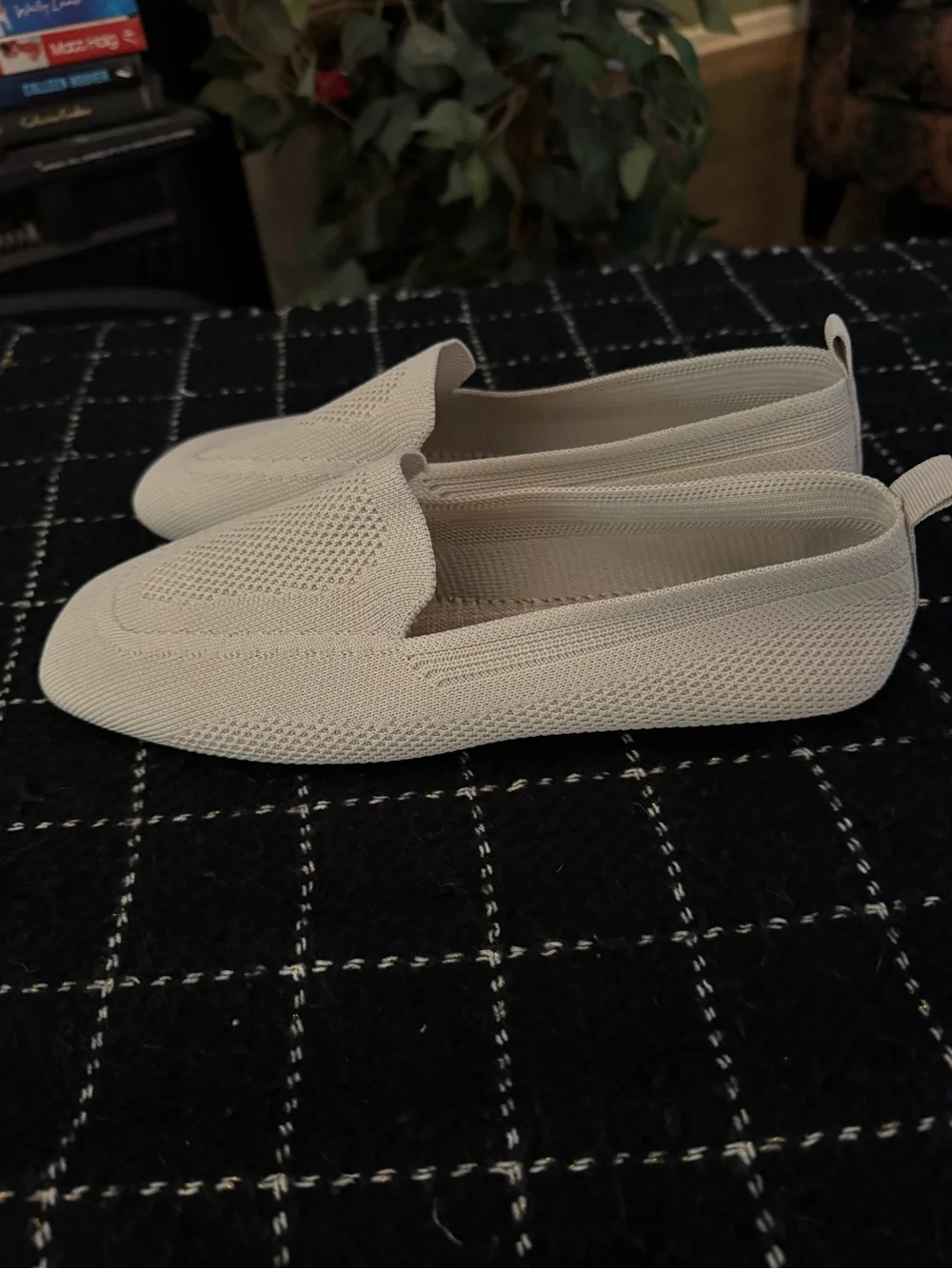 Breathable Knit Slip-On Loafers in Cream